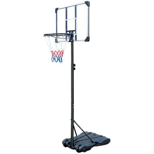 Portable Basketball Hoop Stand w/Wheels for Kids Youth Adjustable Height 5.4ft - 7ft Use for Indoor Outdoor Basketball Goals Play Set