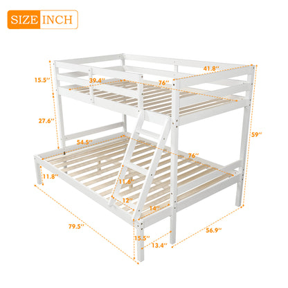 Twin over full bunk bed (White) ( old sku : WF193722AAK ）