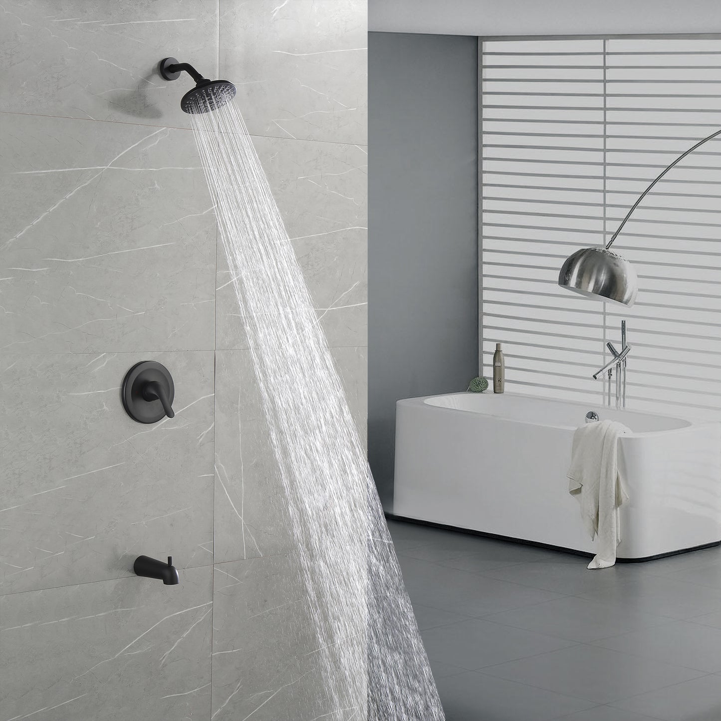 Tub And Shower Faucet with Rough-In Valve