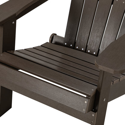 Elymus Outdoor 3 Pieces Plastic Adirondack Chair with Table