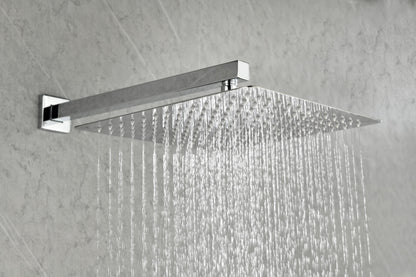 Shower Set System Bathroom Luxury Rain Mixer Shower Combo Set Wall Mounted Rainfall Shower Head Faucet