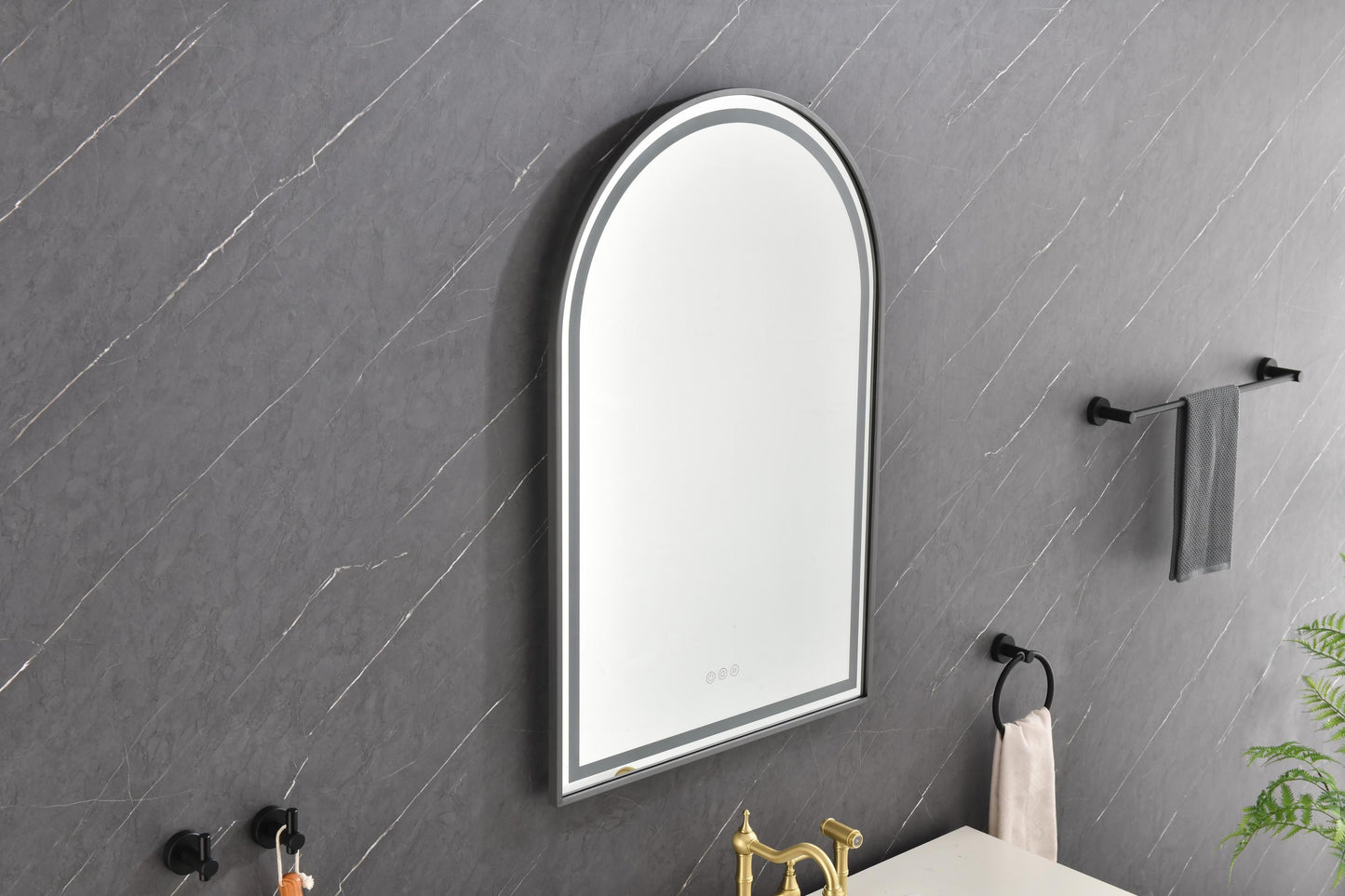 39in. W x 26in. H Oversized Rectangular Black Framed LED Mirror Anti-Fog Dimmable Wall Mount Bathroom Vanity Mirror \\\\\\\\\\\\\\\\\\\\\\\\\\\\\\\\n\\\\\\\\\\\\\\\\\\\\\\\\\\\\\\\\nHD Wall Mirror Kit