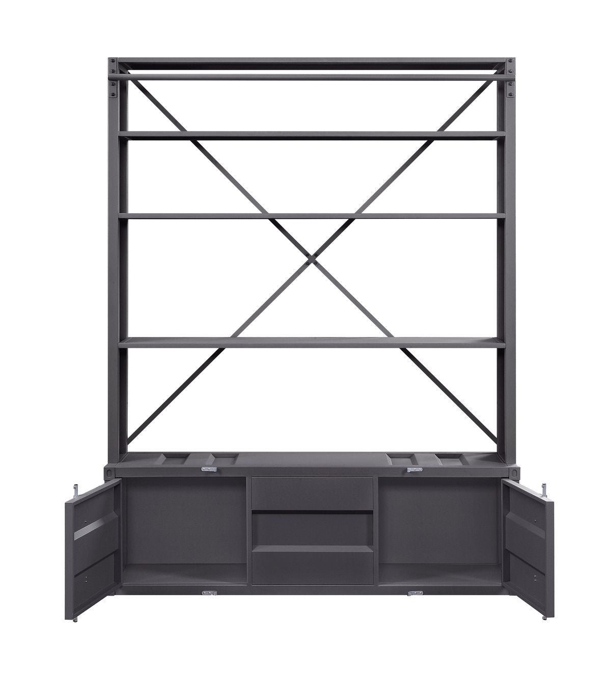 ACME Cargo Bookshelf & Ladder, Gunmetal 39887