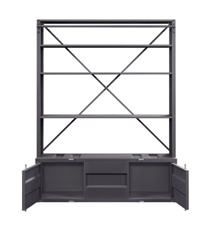 ACME Cargo Bookshelf & Ladder, Gunmetal 39887