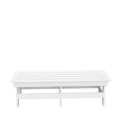 HDPE Dining  Bench, White