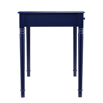 Janice Farmhouse 2-Drawer Writing Desk - Navy