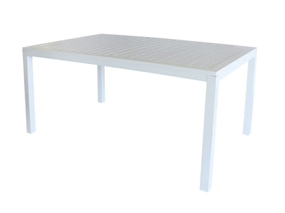 Outdoor Indoor Dining Table 59''L x 36.61''W Rectangle Aluminum Dining Table for Patio Garden Kitchen