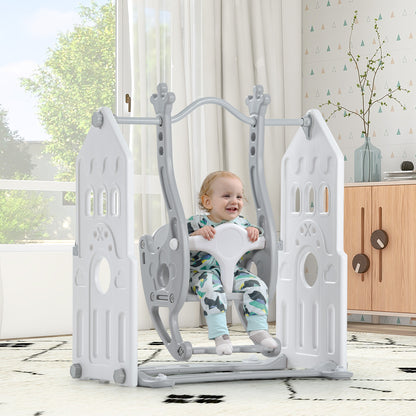 Baby Playpen for Toddler, Kids Activity Center with Freestanding Baby Swing and Slide Playset Safety Large Play Yard Home Indoor & Outdoor Safety Gates Foldable Play Pens with Game&Swing&Slide