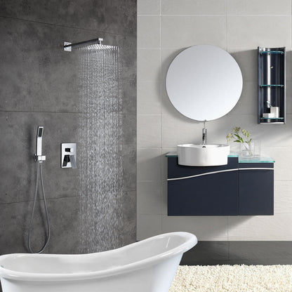 Bath Shower Silver Metal Chrome