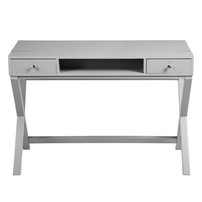 Lift Desk with 2 Drawer Storage, Computer Desk with Lift Table Top, Adjustable Height Table for Home Office, Living Room,grey