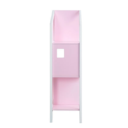 ACME Doll Cottage Bookcase in White & Pink 92560