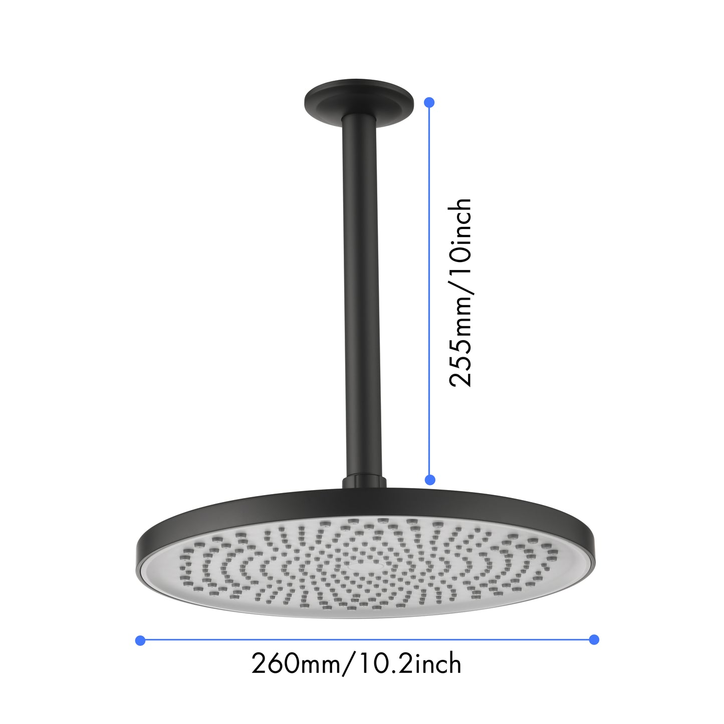 Shower Head - High Pressure Rain - Luxury Modern Look - No Hassle Tool-less 1-Min Installation - The Perfect Adjustable Replacement For Your Bathroom Shower Heads