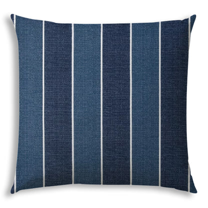 MADALENA STRIPE Navy Indoor/Outdoor Pillow - Sewn Closure