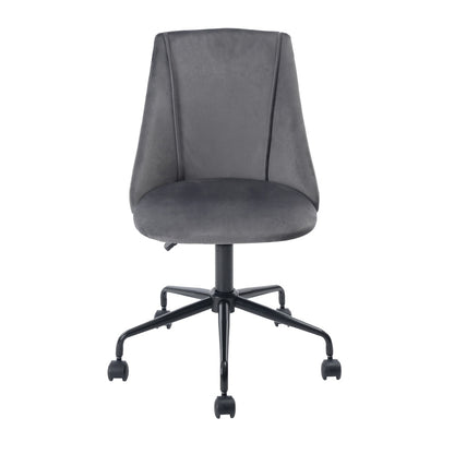 Velvet Upholstered Task Chair/ Home Office Chair - Grey