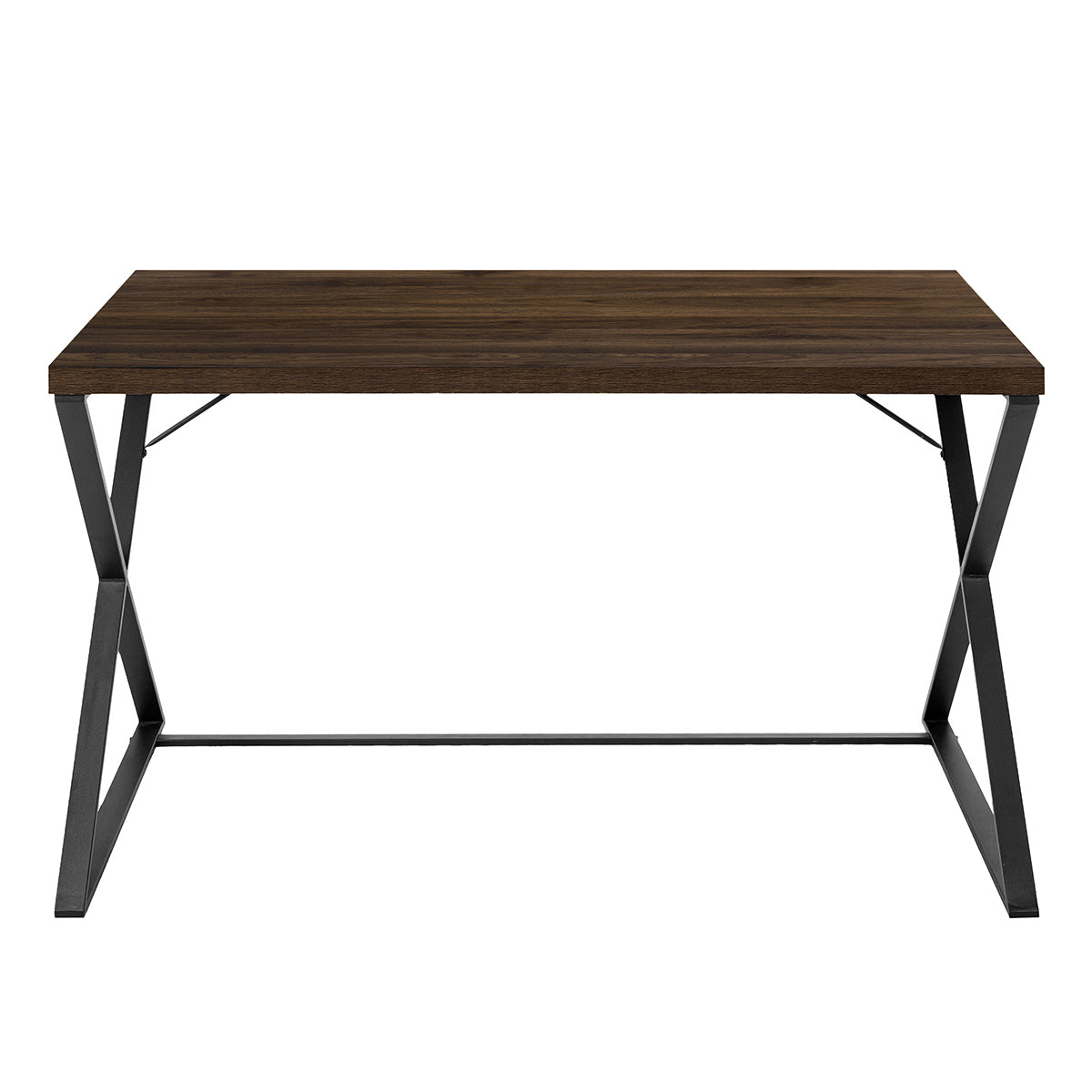 47.2" L Computer Desk, Console Desk - WALNUT & BLACK