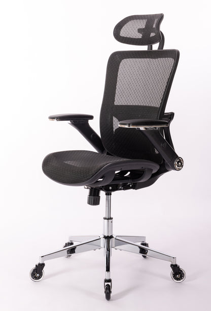 Ergonomic Mesh Office Chair - Rolling Home Desk Chair with 4D Adjustable Flip Armrests,  Adjustable Lumbar Support and Blade Wheels