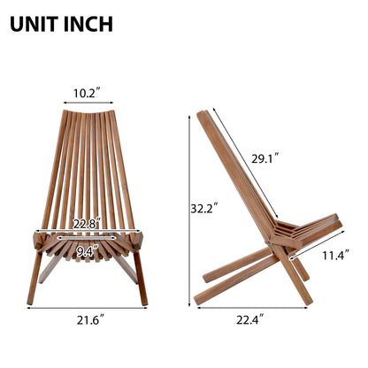 Folding wood chair