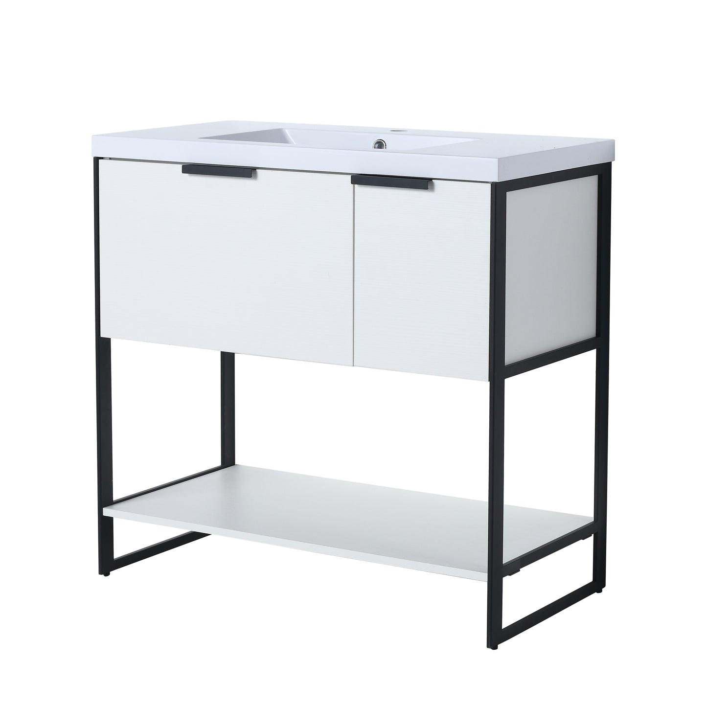 36 in. Bathroom Vanity whit Resin Basin Top