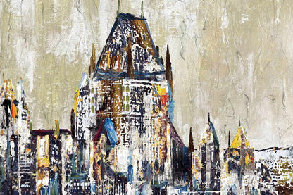 Abstract château frontenac - 20x30 Print on canvas