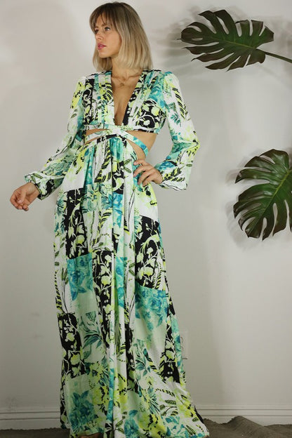 PRINTED MAXI DRESS