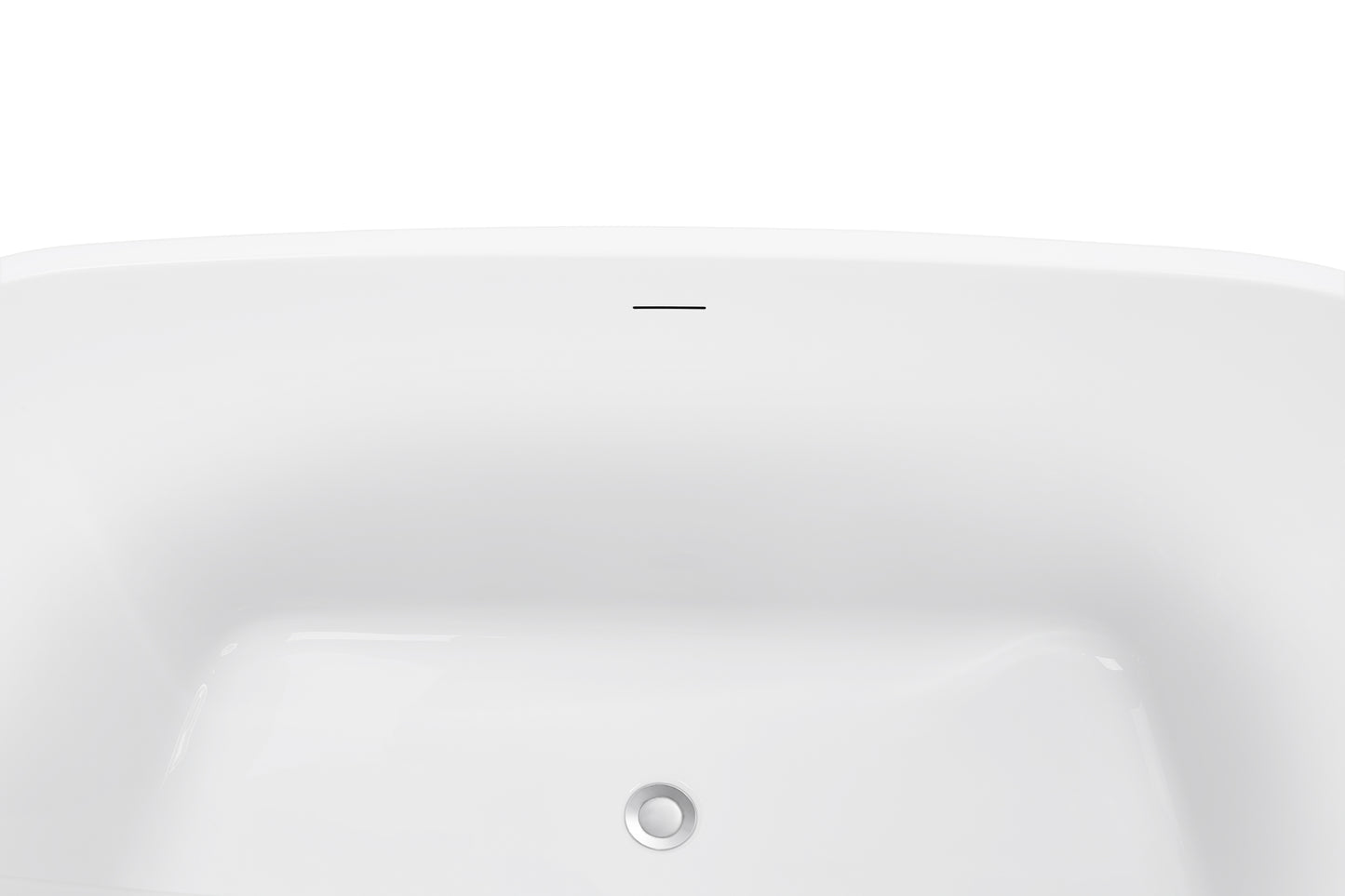 59" 100% Acrylic Freestanding Bathtub，Contemporary Soaking Tub，white Bathtub