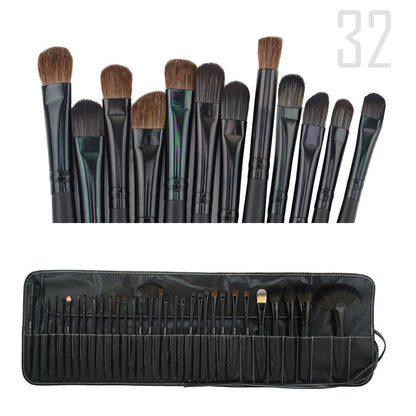 Sculptor 32 Piece High Quality Wooden Makeup Brush Set by VistaShops