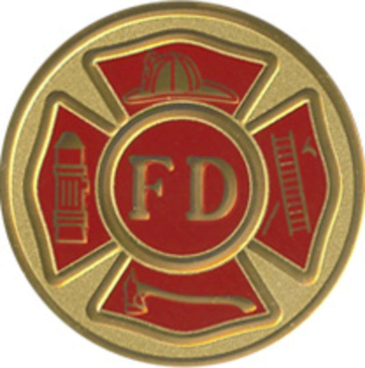 FIRE DEPT Color Medallion. by The Military Gift Store
