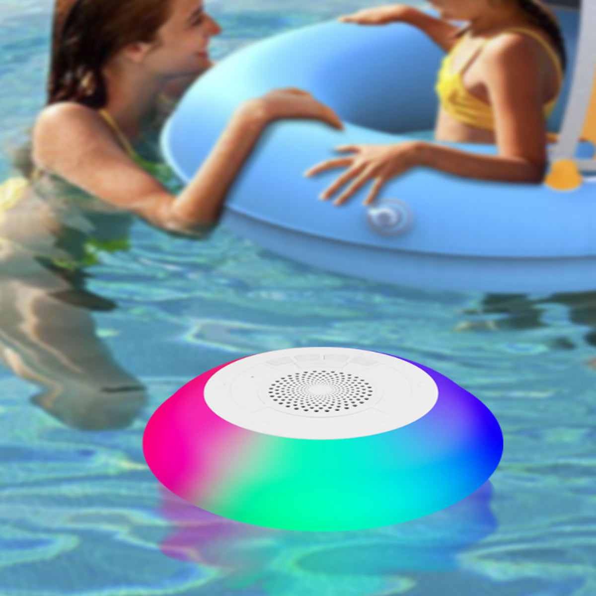 Floatilla Bluetooth LED Enabled Waterproof Speaker For Pools And Outdoors by VistaShops