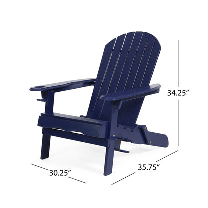 Outdoor Classic Solid Wood Adirondack Leisure Seat Can Put Cup Holder Can Put Umbrella