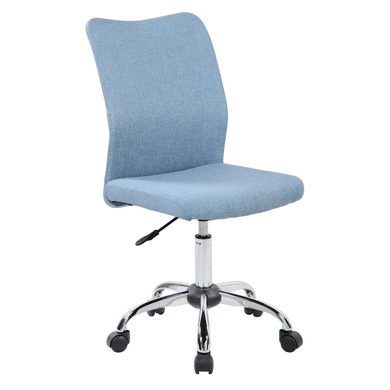 Techni Mobili Modern Armless Task Chair, Blue Jean