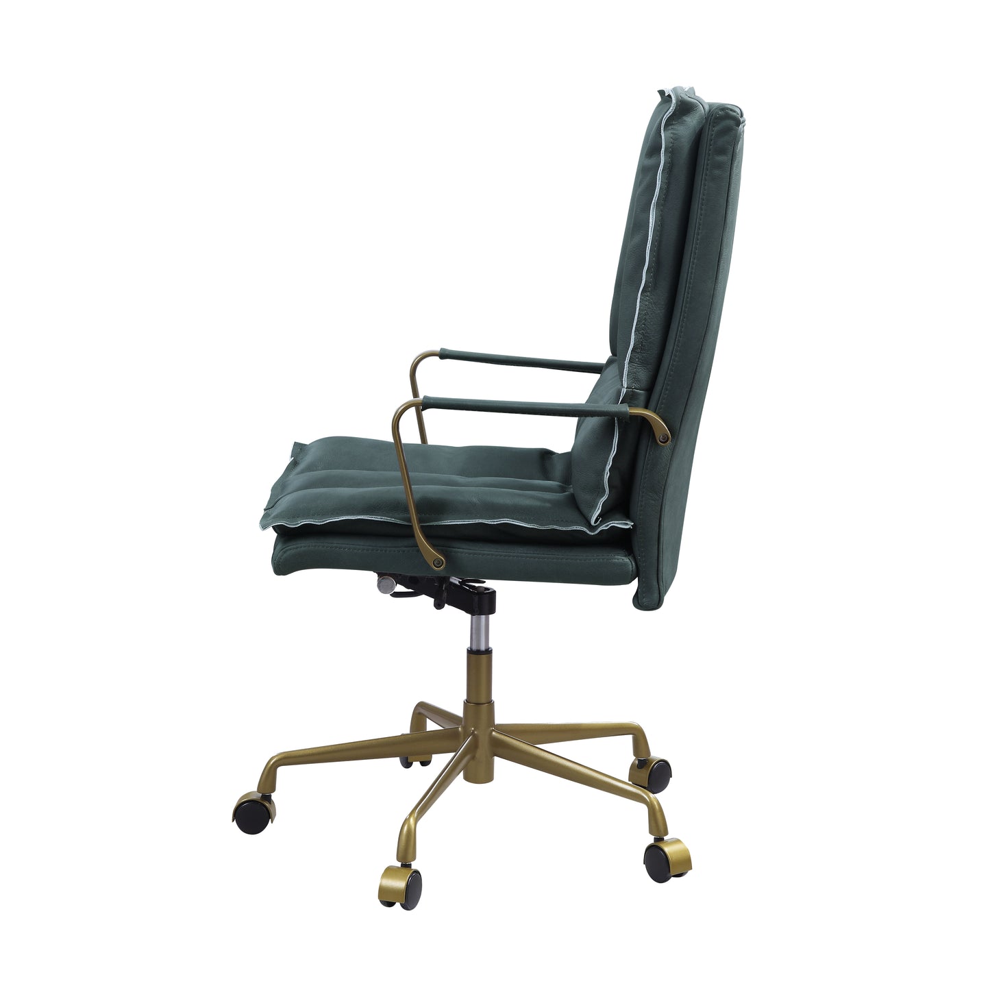 ACME Tinzud Office Chair in Dark Green Top Grain Leather 93166