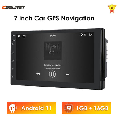 7 inch Double 2Din Touch Screen Android 10 Car Gps Navigation Mp5 Player FM RDS Bluetooth Steering Wheel Control Wifi Headunit