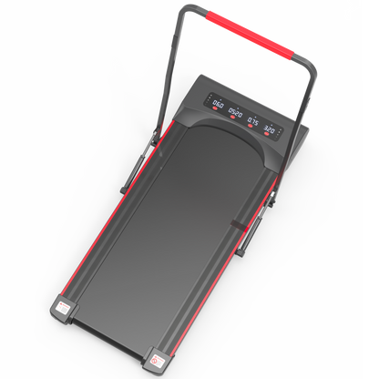 Under Desk Walking Pad Treadmill Foldable with Handlebar Remote Controll