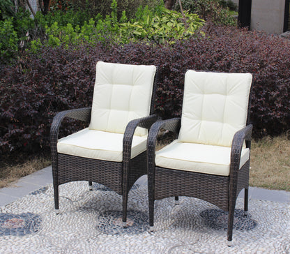 2-Piece Liberatore Dining Chairs with Cushions (Beige Cushion)