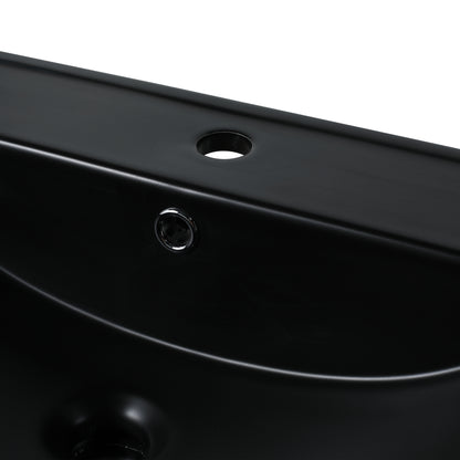 40" Black Ceramic Bathroom Vanity Top Sink