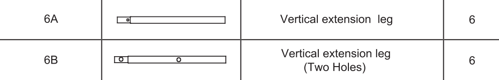 test 6A + 6B leg extension tube for 12ft 14ft trampoline