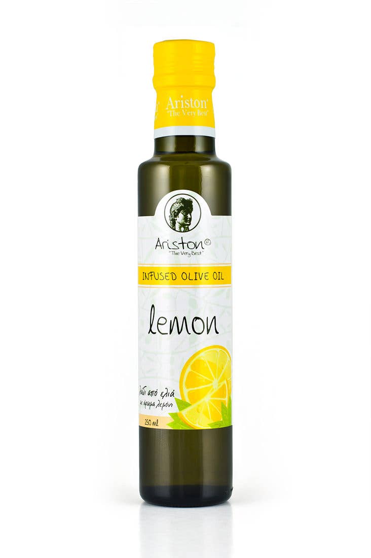 Sun-Kissed Lemon-Infused Virgin Olive Oil from Greece: Artisanal, Cold-Pressed and Nutritious 8.45 fl oz by Alpha Omega Imports