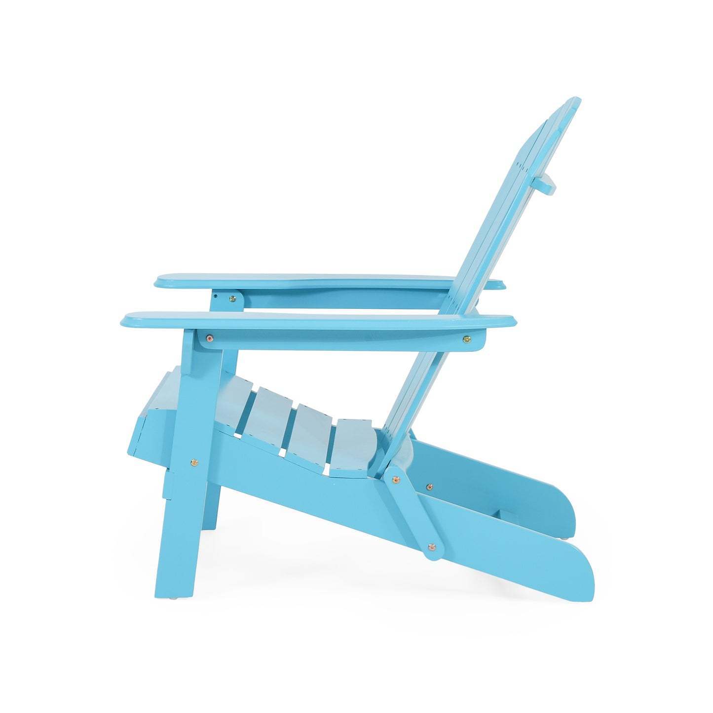 Classic Teal Foldable Acacia Adirondack Chair