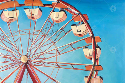 Ferris wheel by a beautiful day - 20x30 Print on canvas