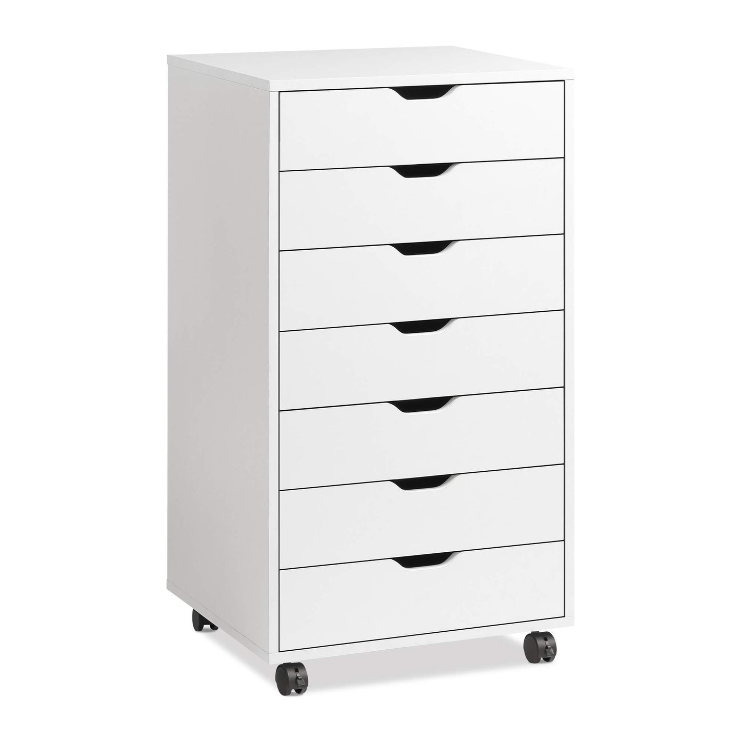 7 Drawer Dresser, Storage Cabinet for Makeup, Tall Chest of Drawers for Closet and Bedroom, White