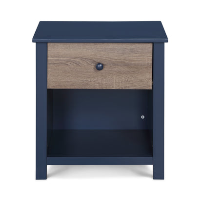 Connelly Nightstand Midnight Blue/Vintage Walnut