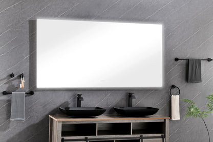 72x 36Inch LED Mirror Bathroom Vanity Mirror with Back Light, Wall Mount Anti-Fog Memory Large Adjustable Vanity Mirror