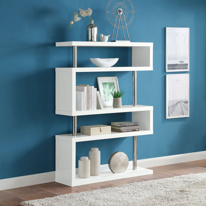 ACME Buck II Bookcase in White Finish OF00273