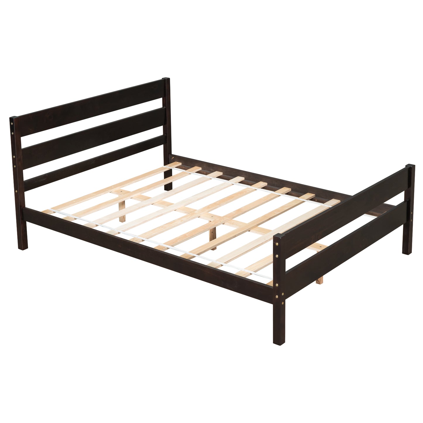 Full Bed with Headboard and Footboard,Espresso