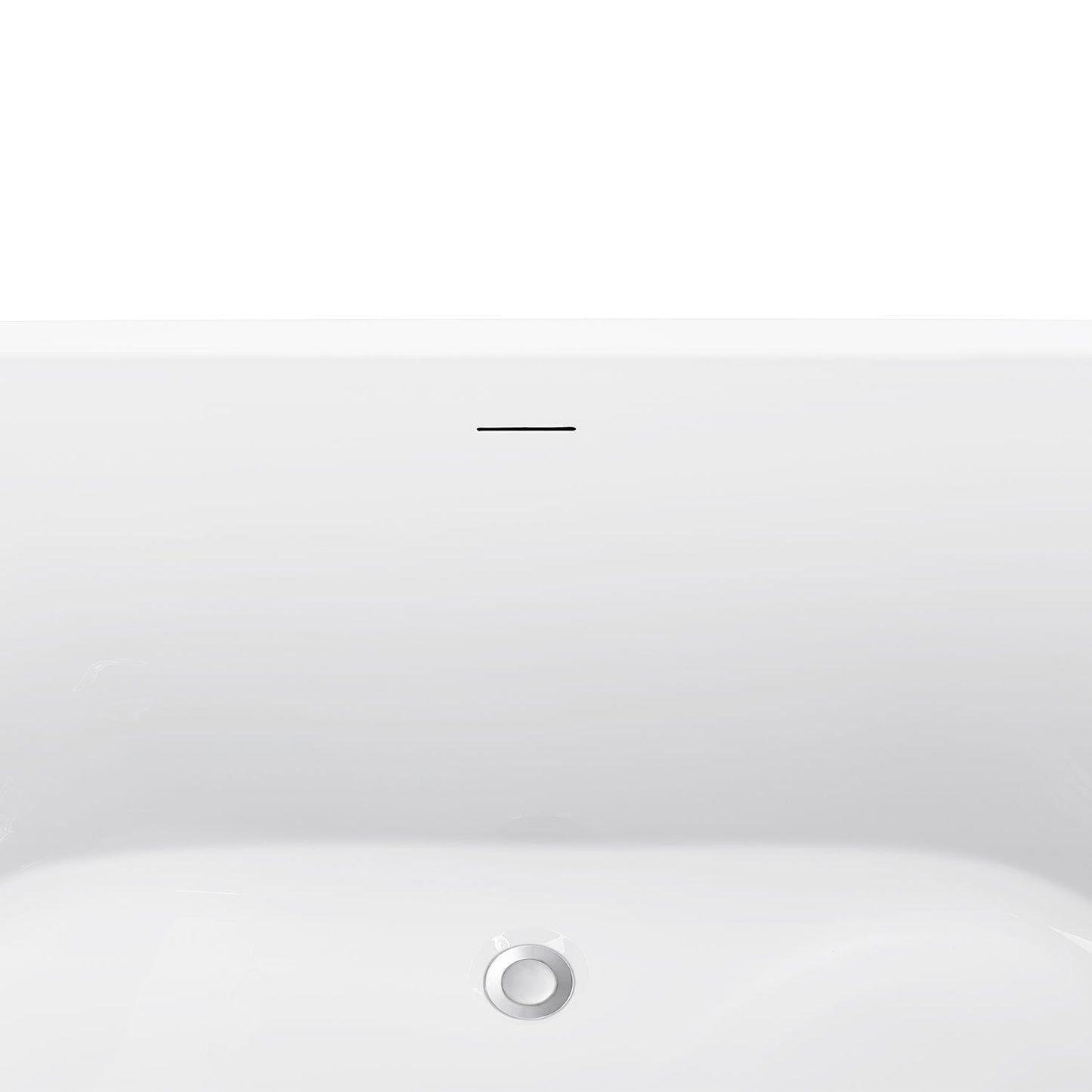 65" 100% Acrylic Freestanding Bathtub，Contemporary Soaking Tub，white Bathtub