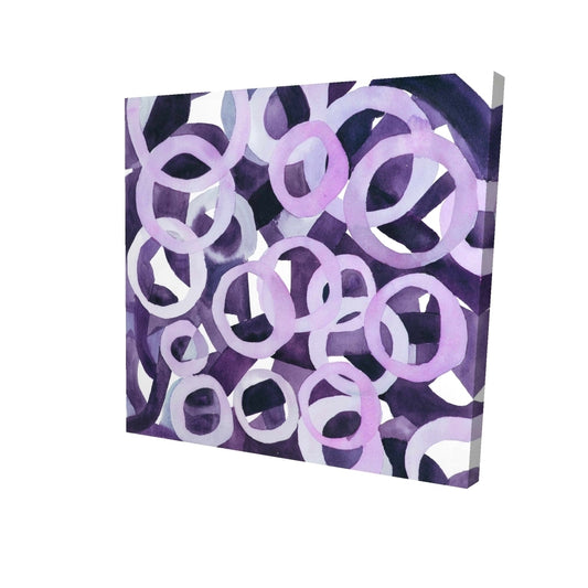 Abstract purple rings - 32x32 Print on canvas