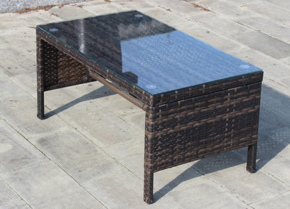 Outdoor patio Furniture 1 Coffee Table with clear tempered glass