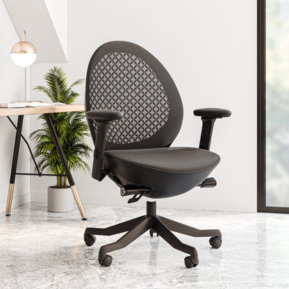 Techni Mobili Deco LUX Executive Office Chair, Black