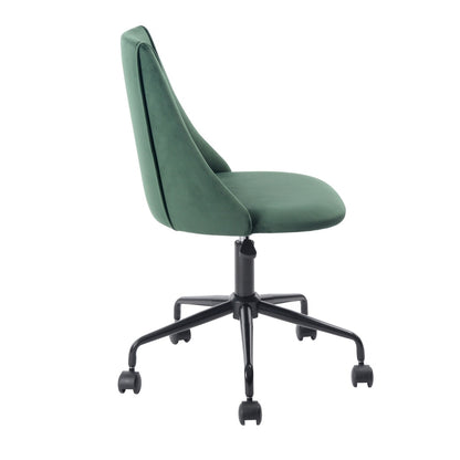 Velvet Upholstered Task Chair/ Home Office Chair - Green