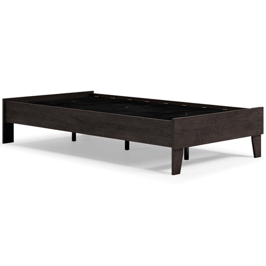 Ashley Piperton Black Contemporary Twin Platform Bed EB5514-111